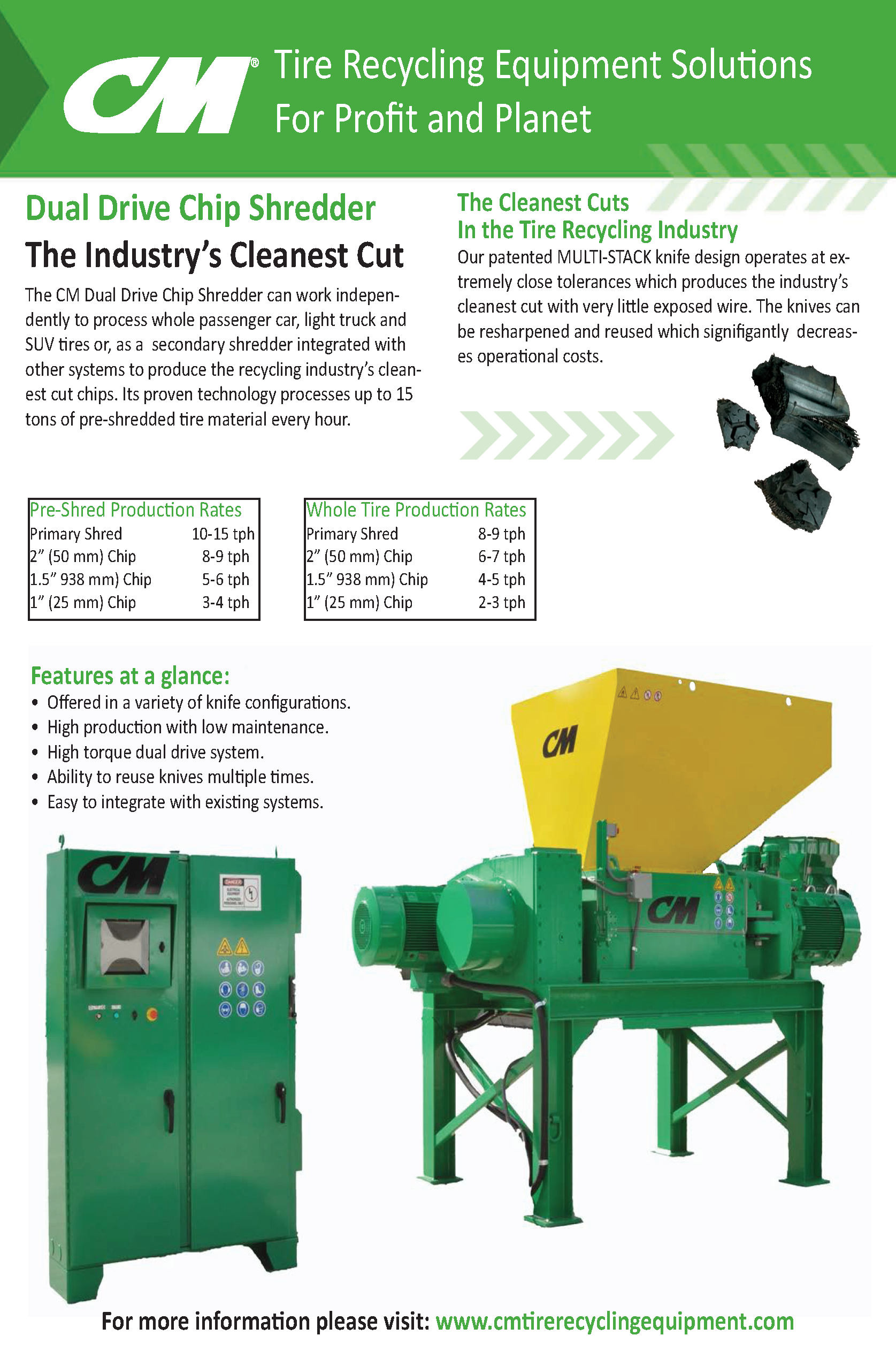 Learn more by viewing the CM Dual Drive Chip Shredder Brochure.
